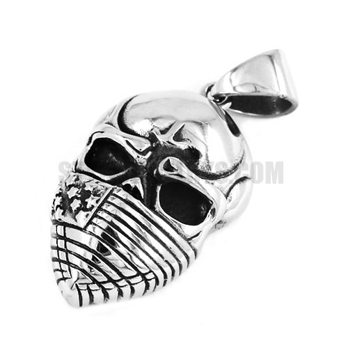 Stainless Steel Biker Skull Jewelry Infidel Pendant SWP0382 - Click Image to Close